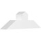 Ekena Millwork Portland Architectural Grade PVC Gable Bracket, 36"W x 12"H x 6"D x 6"F, 8/12 Pitch GBP036X12X0606POR00 - alternate 1